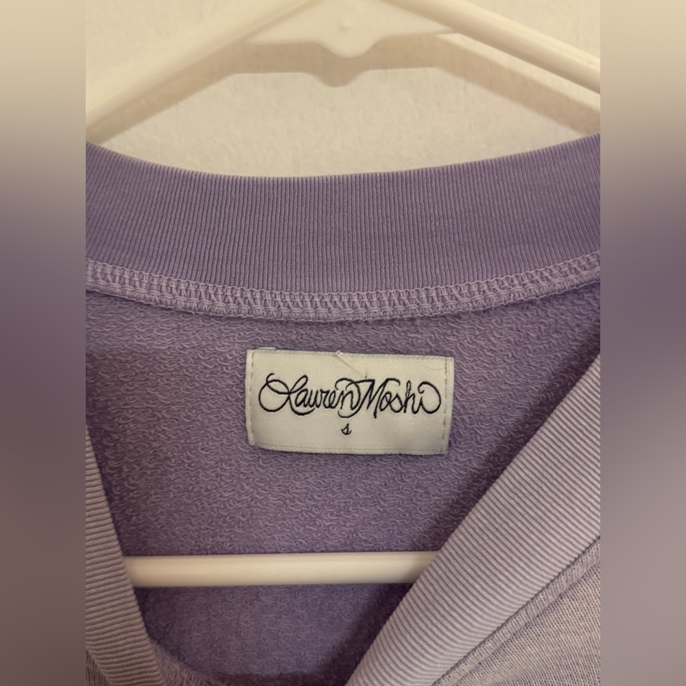 Lauren Moshi SPALDING CRACKED STAR Sweatshirt NWOT - Picture 3 of 9